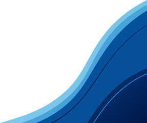 Abstract Blue Waves - Vector Background for Web Design and Presentations