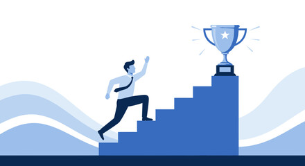 Ambition, Aspiration, and The Spirit of Achievement Visualized Through Stair Steps