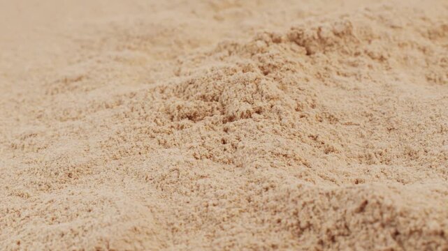 Ashwagandha Indian Ginseng Powder in White Bowl isolated on white background, superfood close up. 