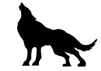 遠吠えするオオカミ