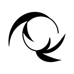 Hand drawn plants, dividers, wreaths, border frames. Circle floral frame with leaves on white background. Vector hand drawn illustration for wallpaper, posters, card. Copy space. Doodle style.