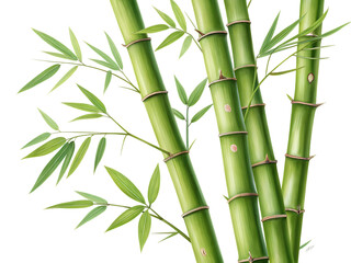 Bamboo Stalks Cutout PNG Isolated