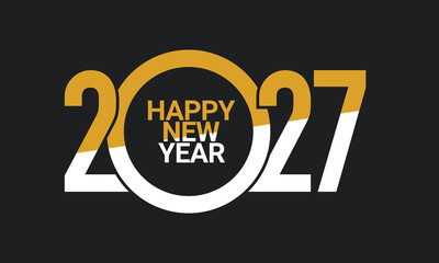 2027 Happy New Year Background Design.