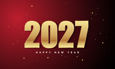 2027 Happy New Year Background Design.