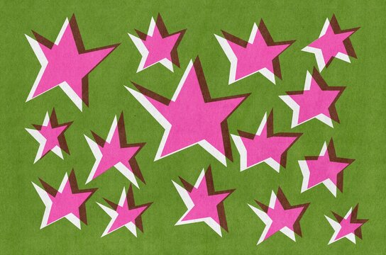 Stars on yellow. Abstract background