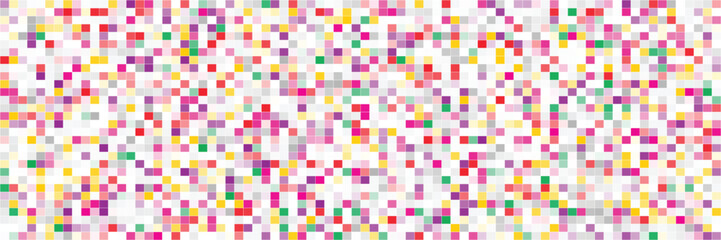 Vibrant Abstract Seamless Confetti Pixel Grid Background Digital Mosaic Texture Scattered Geometric Pattern