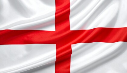 St George&rsquo;s Cross flag on white field, bold red cross design, symbol of England&rsquo;s heritage and national identity.