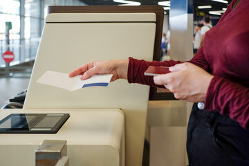 Using Boarding Pass at Self-Service Check-in
