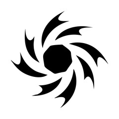 Black tribal eagle head tattoo design vector illustration symbol art