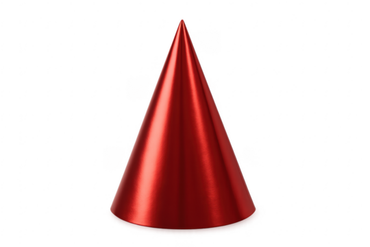 Red metallic party hat ready for celebration event