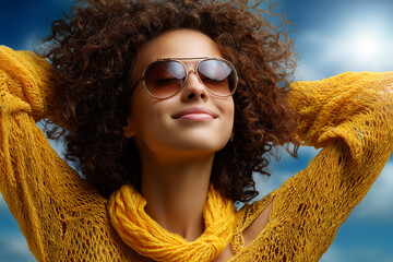 young woman with sunglasses