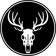 Deer Skull Icon Vector
