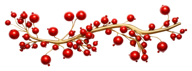 PNG Christmas jewelry cherry plant.