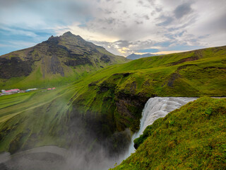 The Skogafoss waterfall in Iceland
