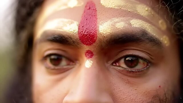 Hindu Forehead Portrait.