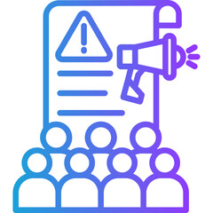 Crisis Scenario line gradient icon