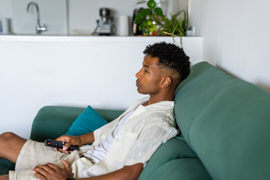 man watching television 