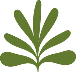 Abstract Leaf Silhouette