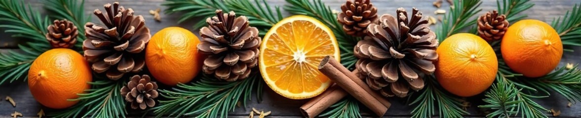 Charming Rustic Christmas Decoration Pinecones, Cinnamon, and Dried Oranges create a delightful homemade centerpiece perfect for adding a natural touch to your holiday table.