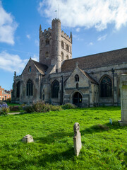 St. John's Church, Devizes in Wiltshire.  Sunshine and clouds.