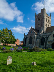 St. John's Church, Devizes in Wiltshire.  Sunshine and clouds.