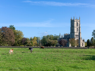 Saint Mary's Church Steeple Ashton.  Pretty country church surrounded by fields