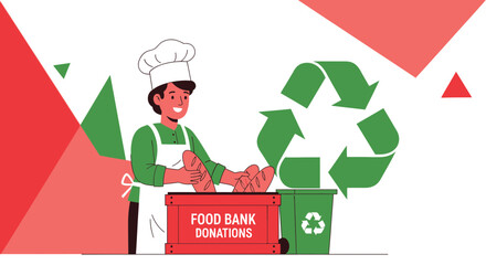 Community Baker Donates Bread with Recycling for Food Bank Donations and Charitable Giving