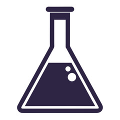 Conical Flask Icon Vector Illustration | Laboratory Equipment Symbol for Science and Chemistr