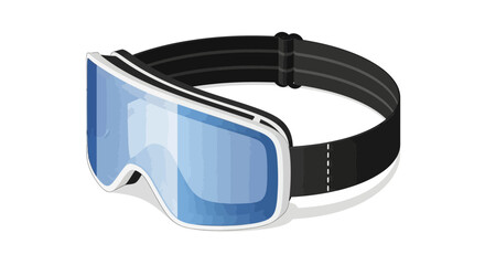Isometric view of stylish ski goggles perfect for winter adventures