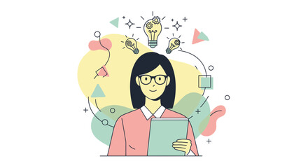 Creative Thinking And Innovative Concepts Illustrative Graphic Design Digital Art Abstract