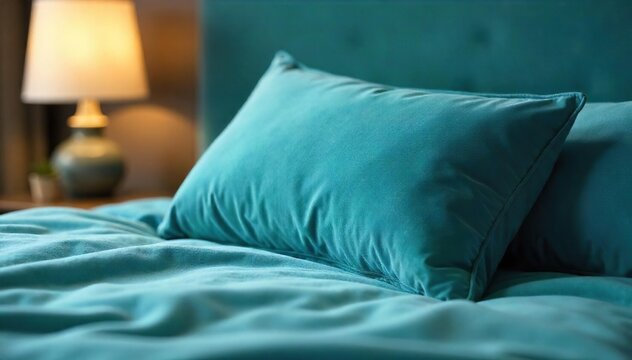 Luxurious Deep Teal Velvet Cushion Plush Comfort & Style for Any Bedroom