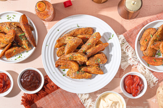 Fried Potato Wedges