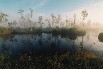 Misty Morning Reflections
