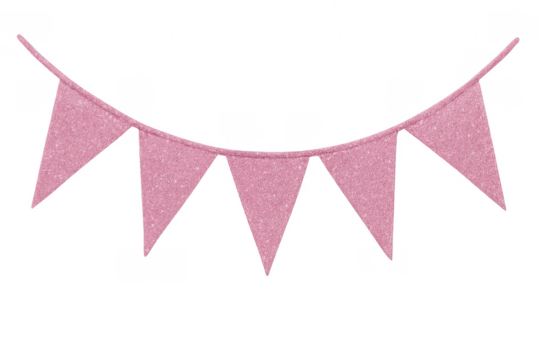 Pink glitter bunting flag garland hanging decorations - Powered by Adobe