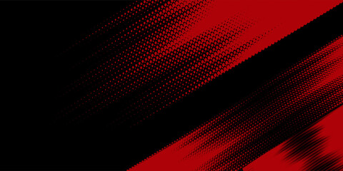 Black and red abstract grunge background with halftone style modern arts sport background vector,eps 10.