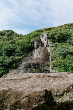 The Great Stone-Carved Buddha of Nihon-ji Temple.