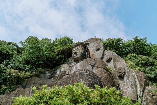 The Great Stone-Carved Buddha of Nihon-ji Temple.