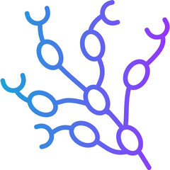 Lymph Nodes line gradient icon