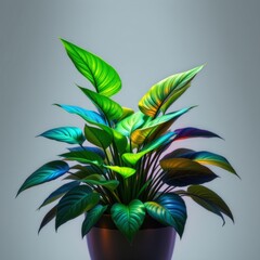 Vibrant Tropical Plant in Pot