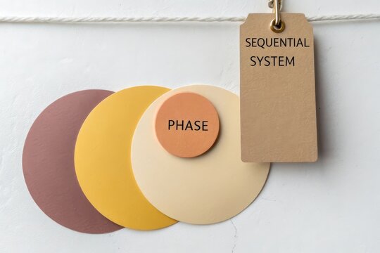 Minimal Concept Showing Paper Circles in Gradual Tone Gradient