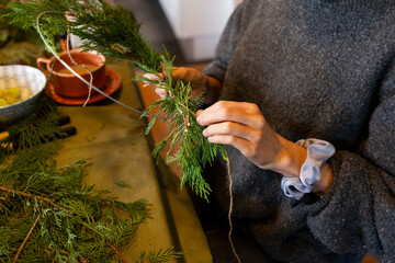 Handmade festive garland