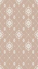 Beige and white ornate repeating pattern background