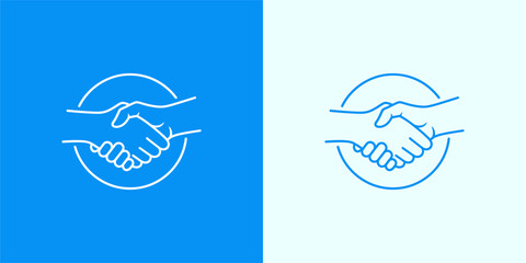 Brand Deal Handshake Logo Design Unique