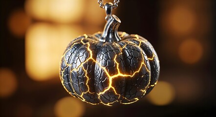 The Glowing Pumpkin Pendant An Uniquely Designed Piece of Jewelry Perfect for Halloween