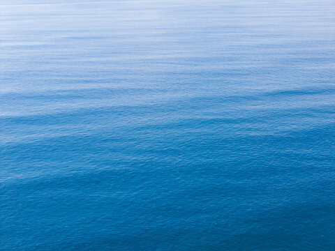 Calm Blue Ocean Surface Peaceful Seascape Natural Water