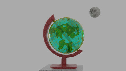 globe on green background