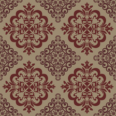 Abstract damask seamless pattern, luxury old fashion use for fabric, texture, textile, background, carpet, curtain, patchwork, embroidery, illustration, decoration, wrapping, print and clothing.