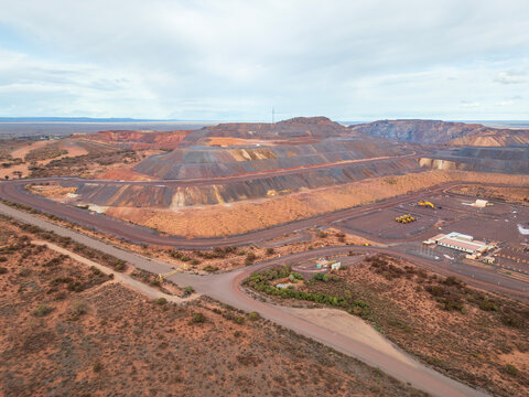An iron ore mine at Iron Knob. South Australia.