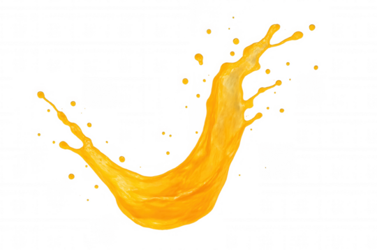 Vibrant orange juice liquid splashing, creating dynamic motion, representing freshness, energy, and healthy beverages