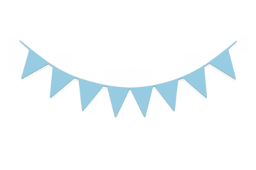 Light blue bunting banner decorating celebration party events